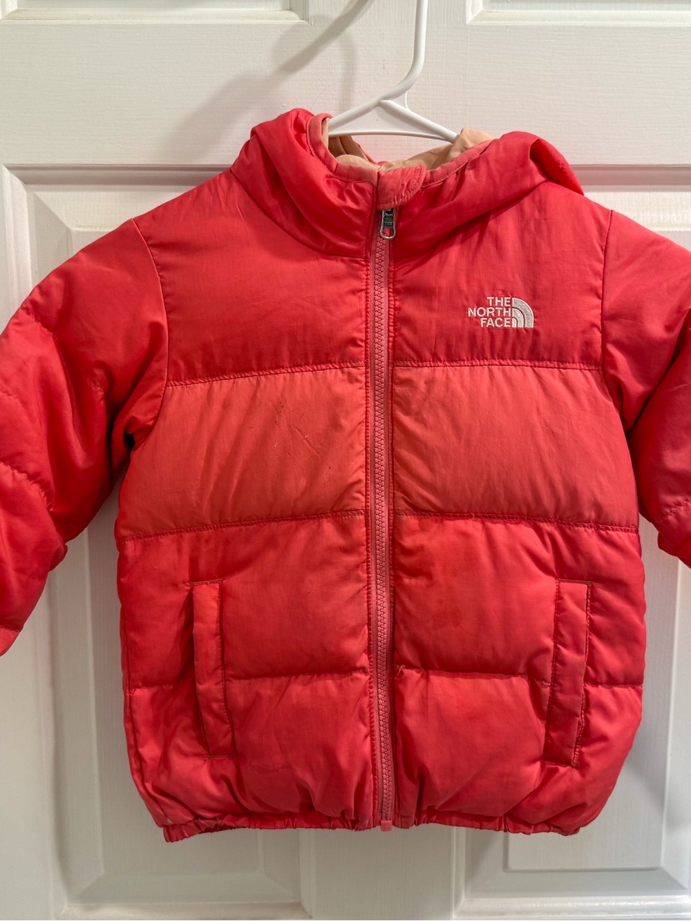 4T Pink North Face Hooded Jacket